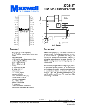 27C512TRPFS-12 Datasheet PDF MAXWELL TECHNOLOGIES