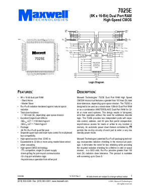 7025ERPQB35 Datasheet PDF MAXWELL TECHNOLOGIES