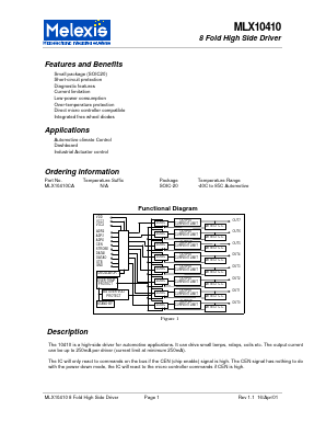 MLX10410 Datasheet PDF Melexis Microelectronic Systems 