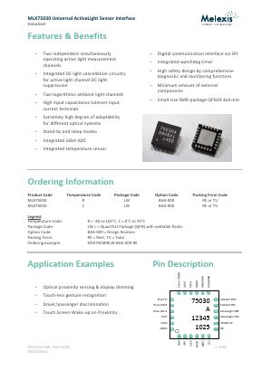 MLX75030RLWBAA-000RE Datasheet PDF Melexis Microelectronic Systems 