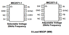 MIC2571-1BMM Datasheet PDF Micrel