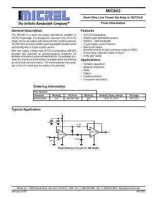 MIC863YM8 Datasheet PDF Micrel