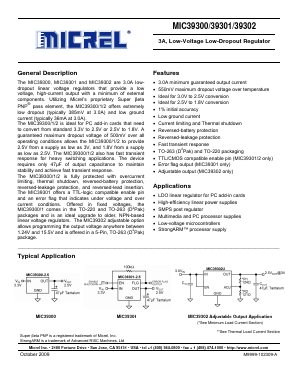 MIC39301-1.8WU Datasheet PDF Micrel