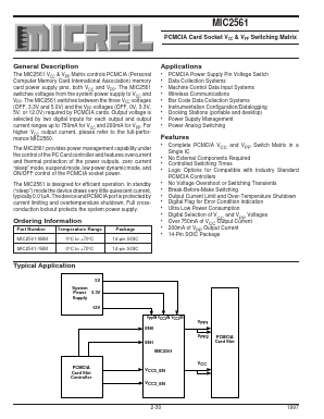 MIC2561-1BM Datasheet PDF Micrel
