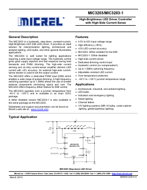 MIC3203-1 Datasheet PDF Micrel