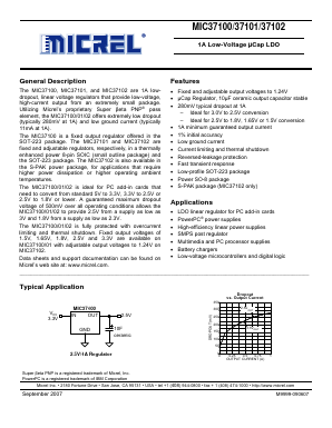 MIC37100-2.5WS Datasheet PDF Micrel