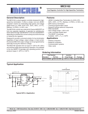 MIC5162 Datasheet PDF Micrel