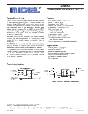 MIC5259 Datasheet PDF Micrel
