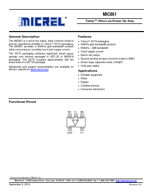 MIC861YC5 Datasheet PDF Micrel