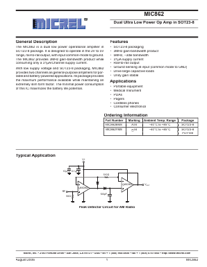 MIC862BM8 Datasheet PDF Micrel