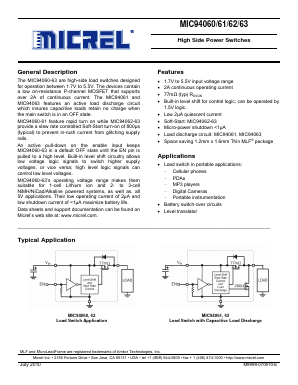 MIC94062YMT Datasheet PDF Micrel