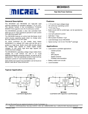 MIC94064YMT Datasheet PDF Micrel