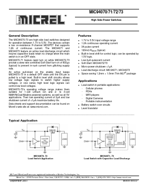 MIC94070 Datasheet PDF Micrel