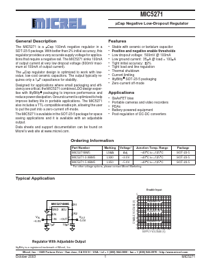 MIC5271-5.0BM5 Datasheet PDF Micrel