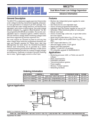 MIC2774N-31BM5 Datasheet PDF Micrel