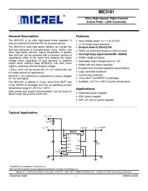 MIC5191BMM Datasheet PDF Micrel