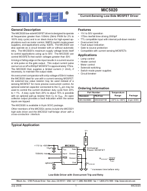 MIC5020YM Datasheet PDF Micrel