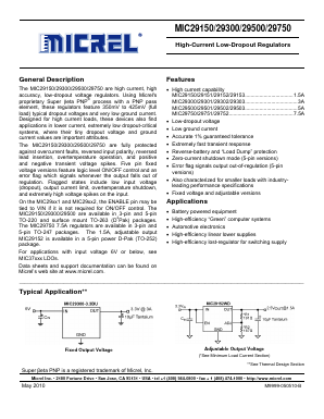MIC29303WU Datasheet PDF Micrel