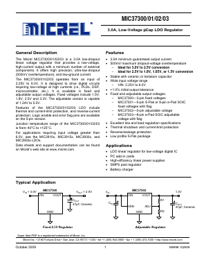 MIC37300-1.5WRTR Datasheet PDF Micrel