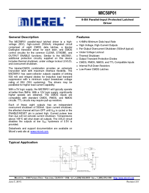 MIC58P01YV Datasheet PDF Micrel
