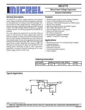 MIC2775 Datasheet PDF Micrel