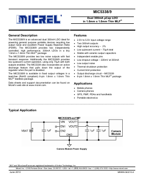 MIC5338 Datasheet PDF Micrel