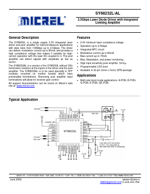 SY88232ALMG Datasheet PDF Micrel