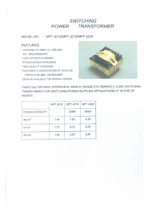 MPT4012 Datasheet PDF Micro Electronics