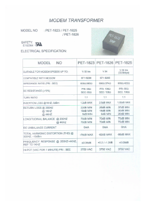 PET-1823 Datasheet PDF Micro Electronics