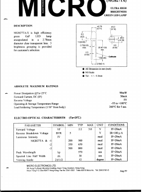 MGB27TA-1 Datasheet PDF Micro Electronics