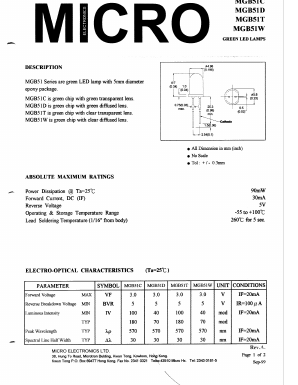 MGB51W Datasheet PDF Micro Electronics