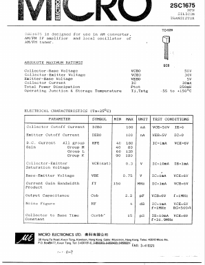 C1675 Datasheet PDF Micro Electronics
