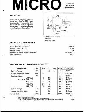 MS51TA-2 Datasheet PDF Micro Electronics
