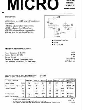 MRB51 Datasheet PDF Micro Electronics