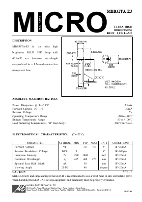 MBB31TA-EJ Datasheet PDF Micro Electronics