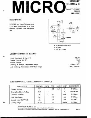 MGB34T-1 Datasheet PDF Micro Electronics