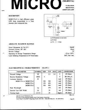 MGB51TA Datasheet PDF Micro Electronics