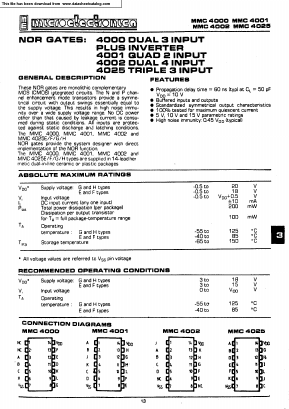MMC4000 Datasheet PDF Micro Electronics