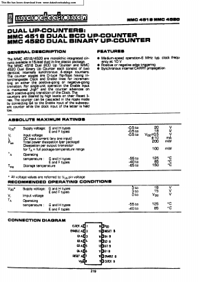 MMC4518 Datasheet PDF Micro Electronics