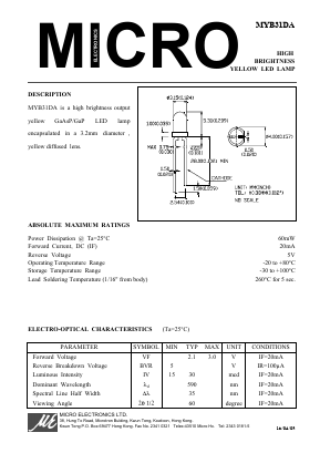 MYB31DA Datasheet PDF Micro Electronics