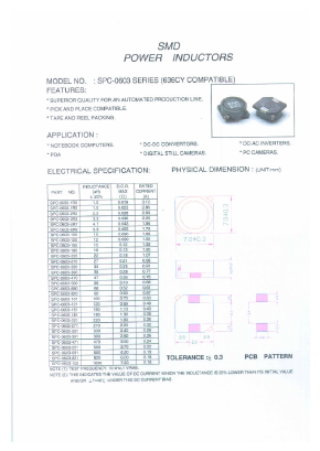 SPC-0303-100 Datasheet PDF Micro Electronics