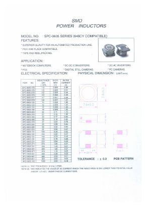 SPC-0605-561 Datasheet PDF Micro Electronics