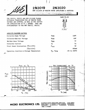 2N3019 Datasheet PDF Micro Electronics