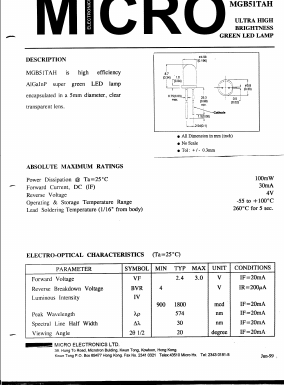 MGB51TAH Datasheet PDF Micro Electronics