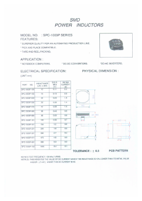 SPC-1003P-101 Datasheet PDF Micro Electronics