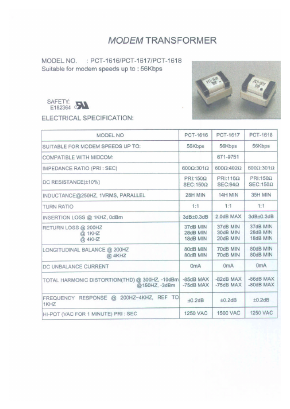 PCT-1617 Datasheet PDF Micro Electronics