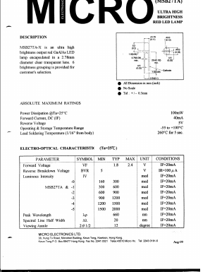 MSB27TA-0 Datasheet PDF Micro Electronics