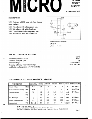 MS31D Datasheet PDF Micro Electronics