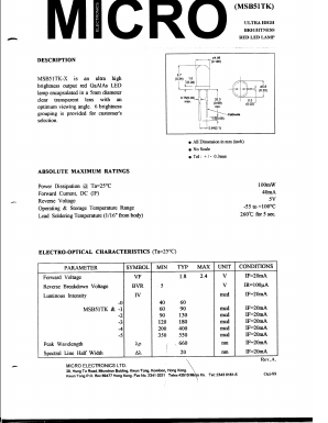 MSB51TK Datasheet PDF Micro Electronics