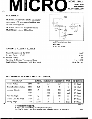 MOB51DRAH Datasheet PDF Micro Electronics